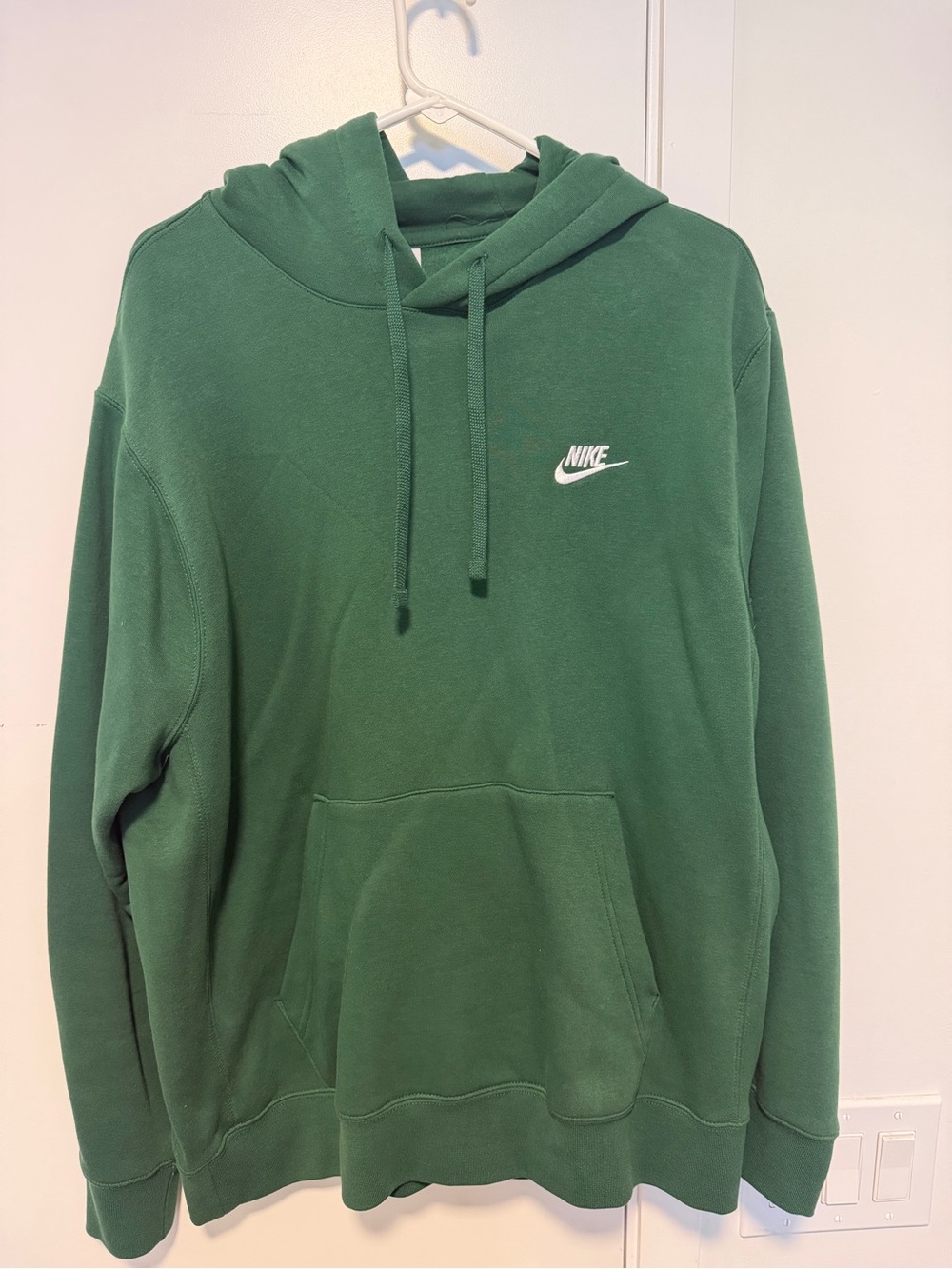 Nike Forest Green Pullover Hoodie with White Swoosh
